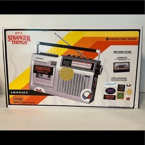 NEW Stranger Things Crosley Cassette Player Recorder Bluetooth CT200B IN HAND